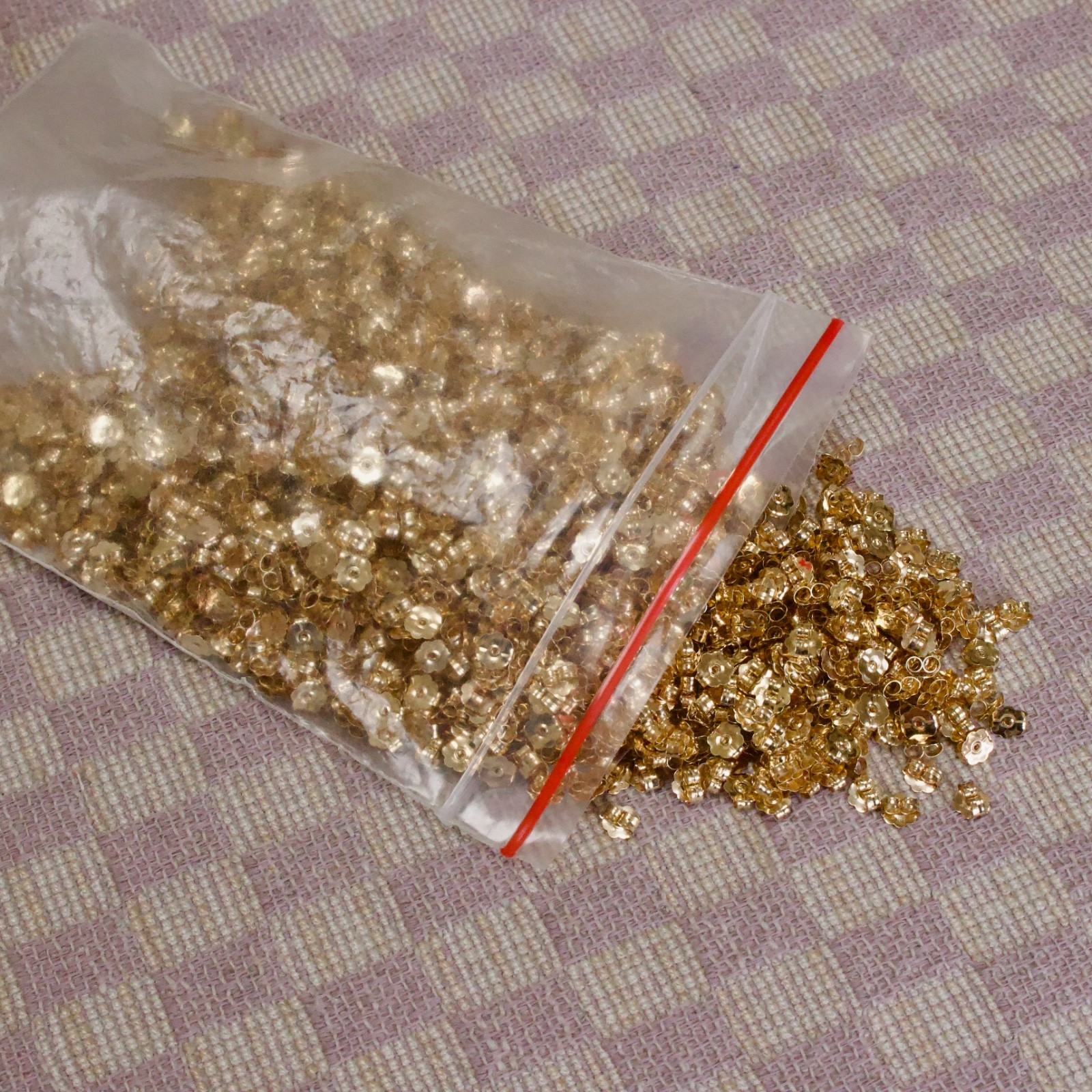 TWO PAIRS OF PURE 14k YELLOW GOLD 4mm BUTTERFLY EARRING BACKS for STUDS