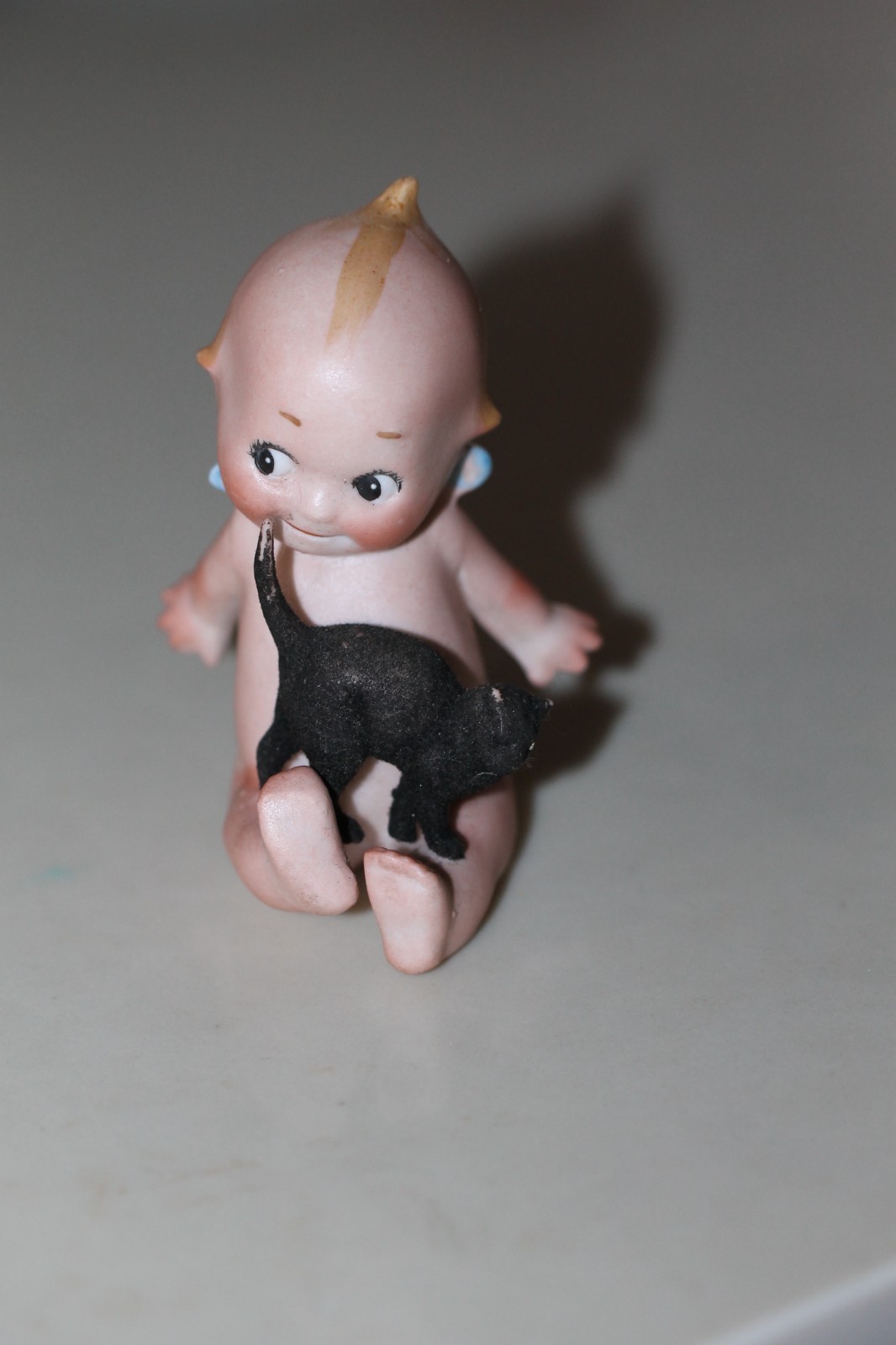 Antique Bisque Kewpie Doll Halloween Black Cat  Hard To Find