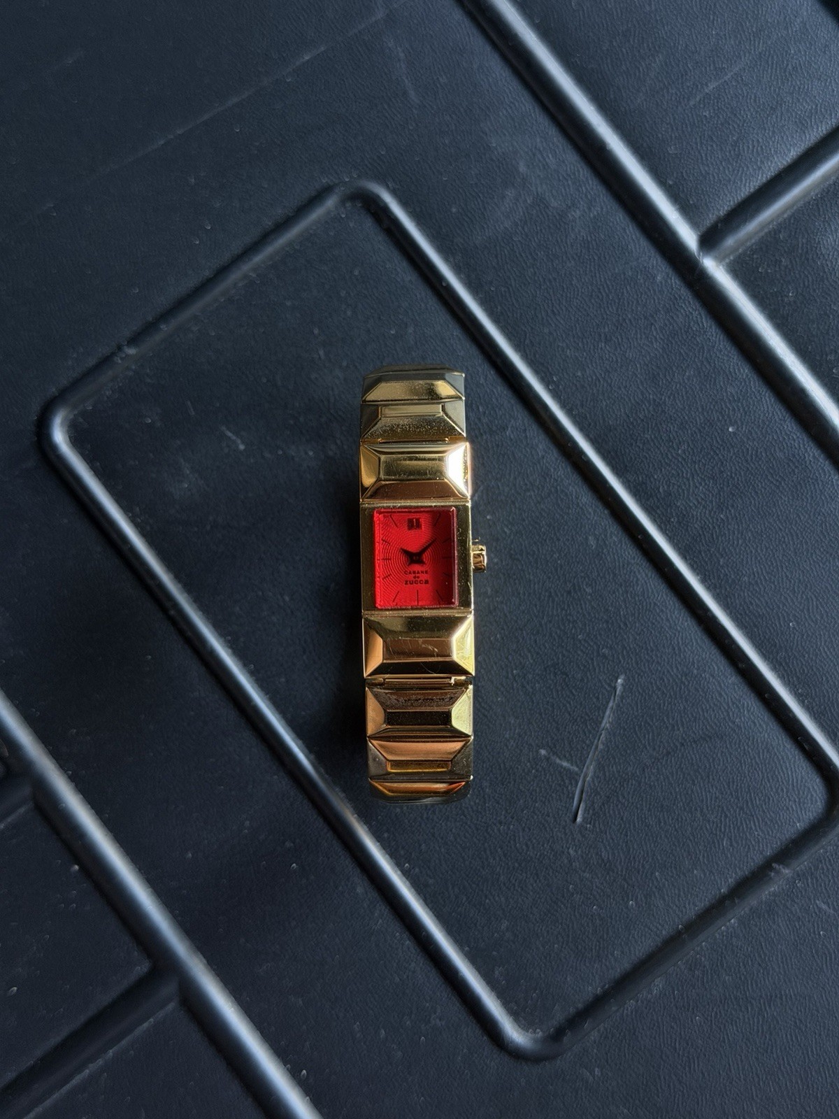 *RARE* CABANE DE ZUCCA WATCH RED GLASS *RARE* CABANE DE ZUCCA WATCH RED GLASS
