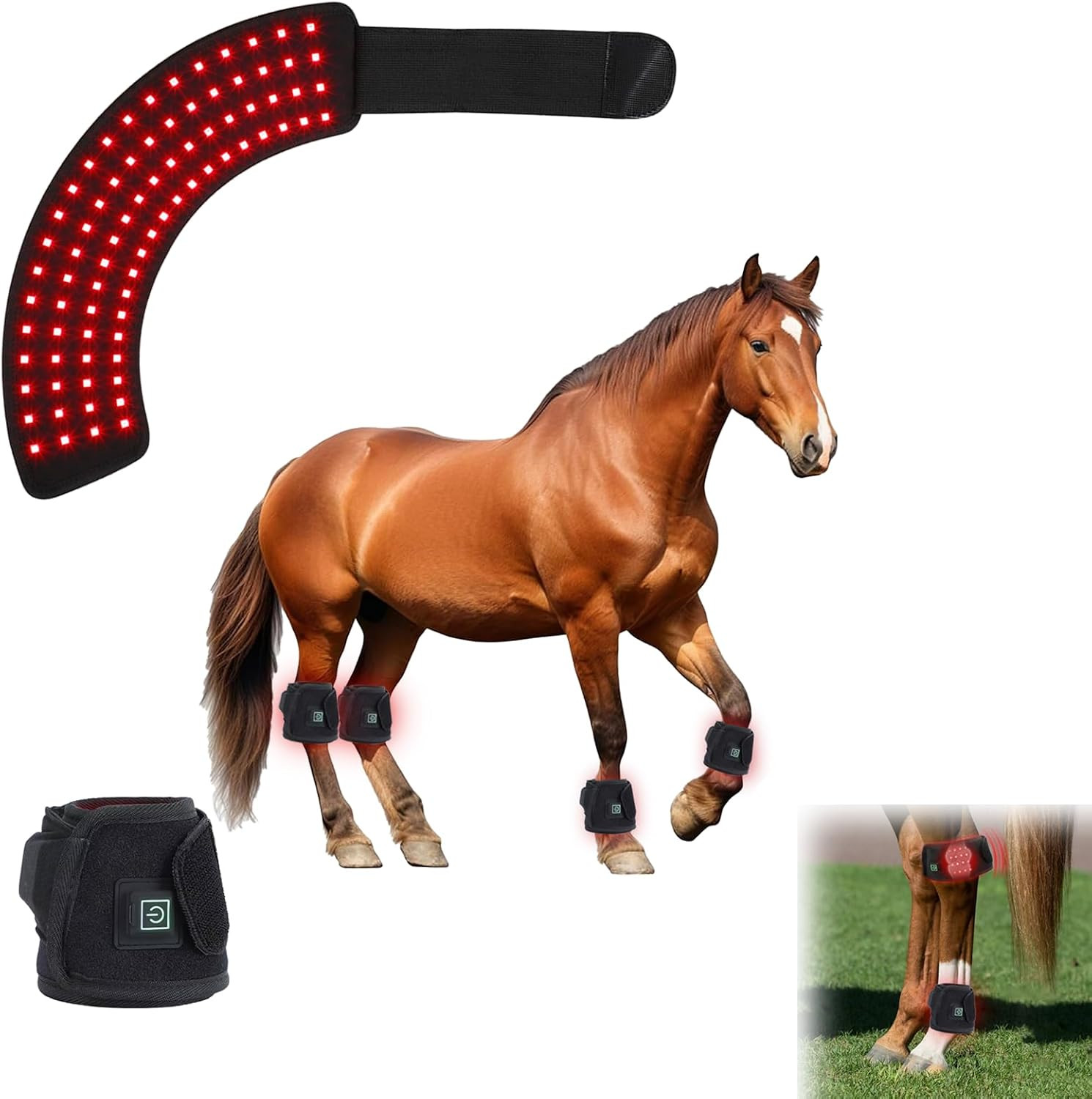 Portable Red Light Therapy Mat for Horses - Pain Relief for Hoof & Hock Portable Red Light Therapy Mat for Horses - Pain Relief for Hoof & Hock