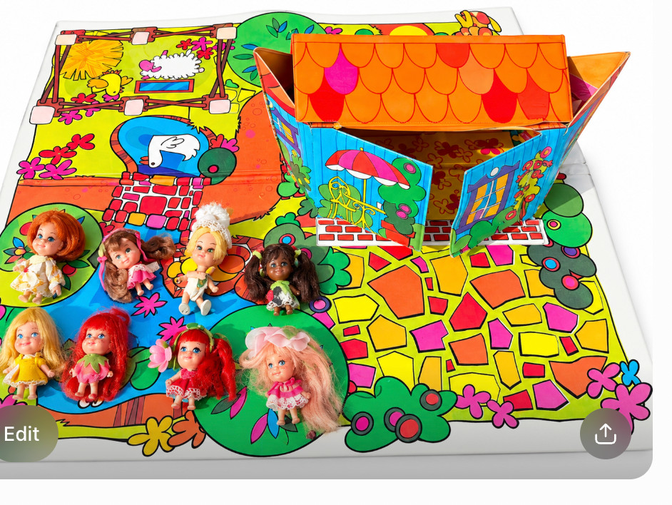Vintage 1967 Mattel Liddle Kiddles Skediddle Pop-Up Town + 8 Dolls No 3574