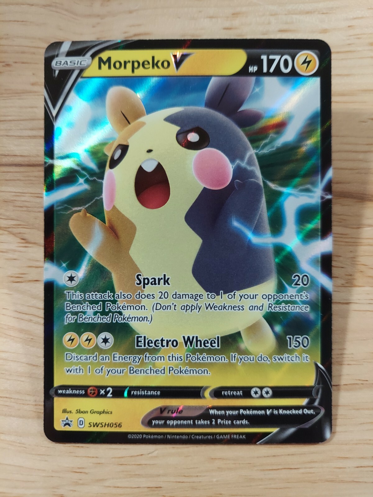 Morpeko V SWSH056 NM Promo Rare Pokemon Card