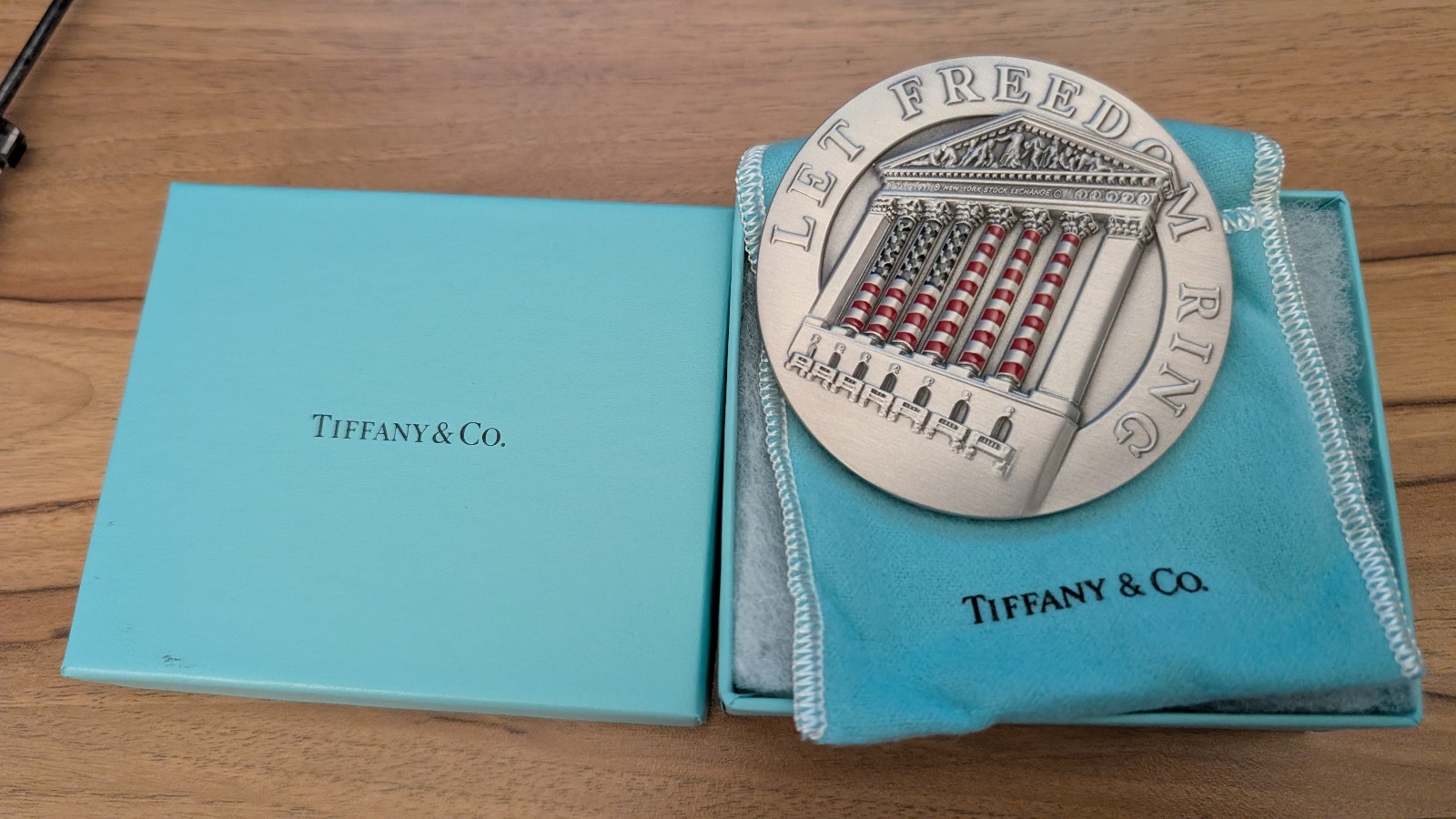 Vintage Tiffany & Co NYSE 9/11 Memorial Medallion New York Stock Exchange Coin