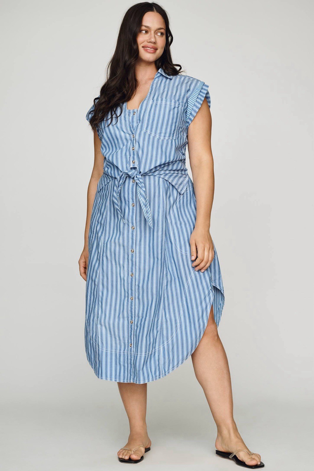 Pilcro Sleeveless Wrap Shirtdress NWT MSRP $188 PETITE SIZE SP