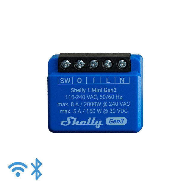 Shelly 1 Mini Gen3 Smart Relay - Open Box Shelly 1 Mini Gen3 Smart Relay - Open Box