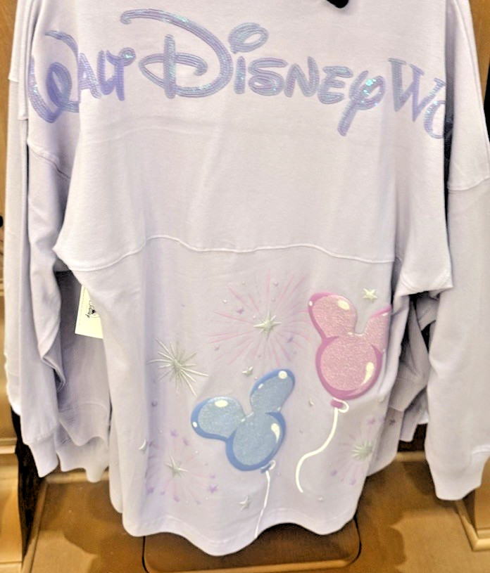 2026 Walt Disney World Mickey Mouse Balloons Spirit Jersey XXL Lavender Sequin