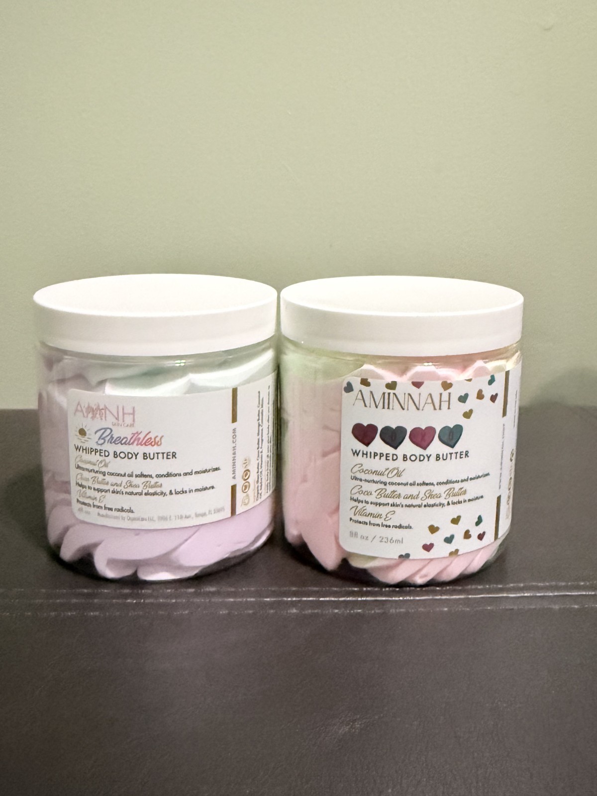 Aminnah AMNH Skincare Whipped Body Butter 8 oz Breathles & XOXO