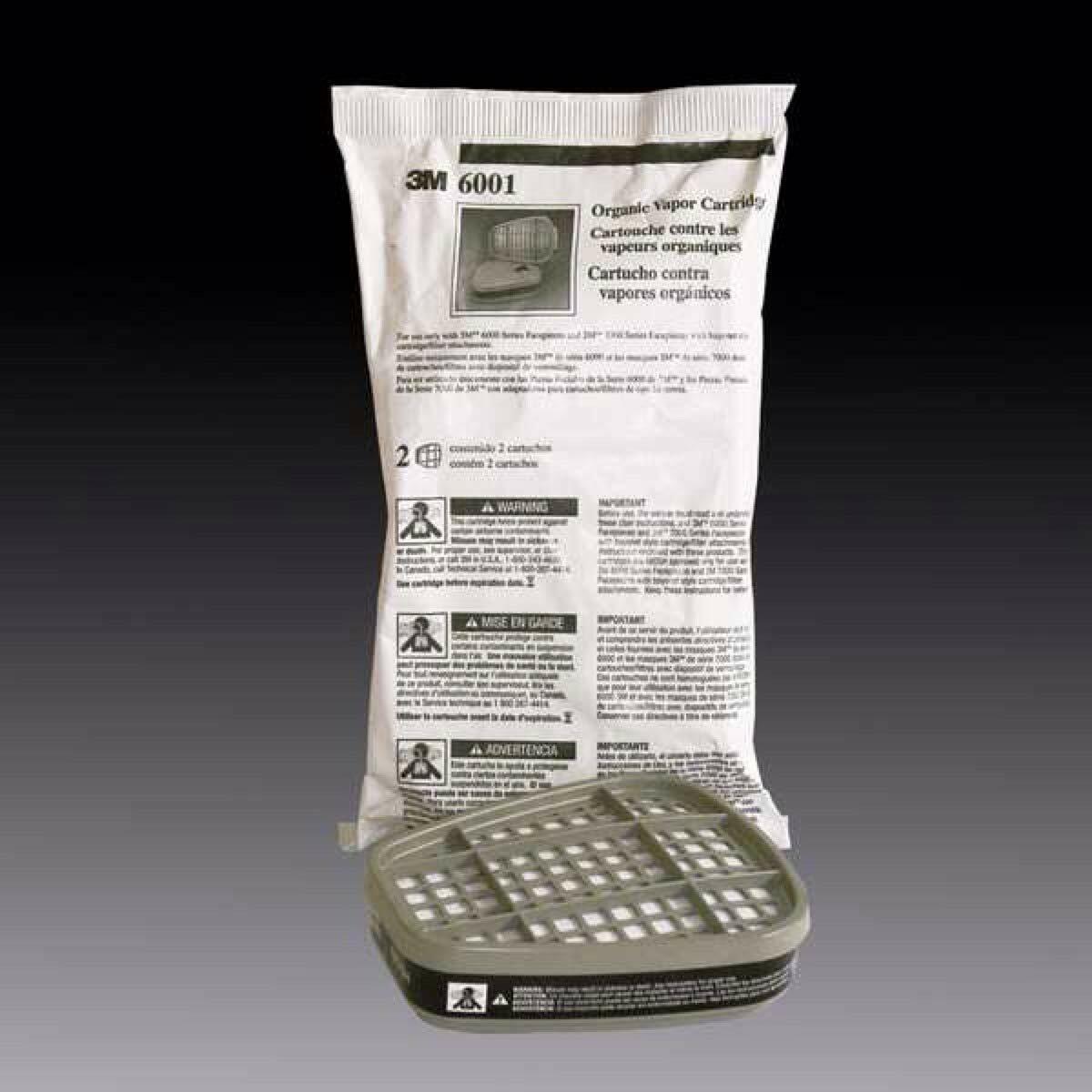 3M 6001 OV Organic Vapor Automotive Spray Paint PPE Respirator Cartridge Filters