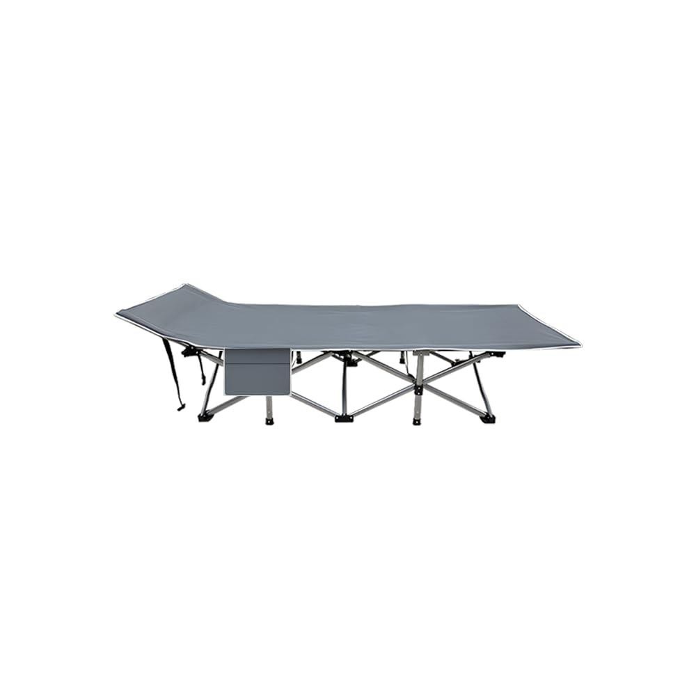 59in, Extra-Large Folding Outdoor Camping Bed with Mattress, Portable Folding Gu
