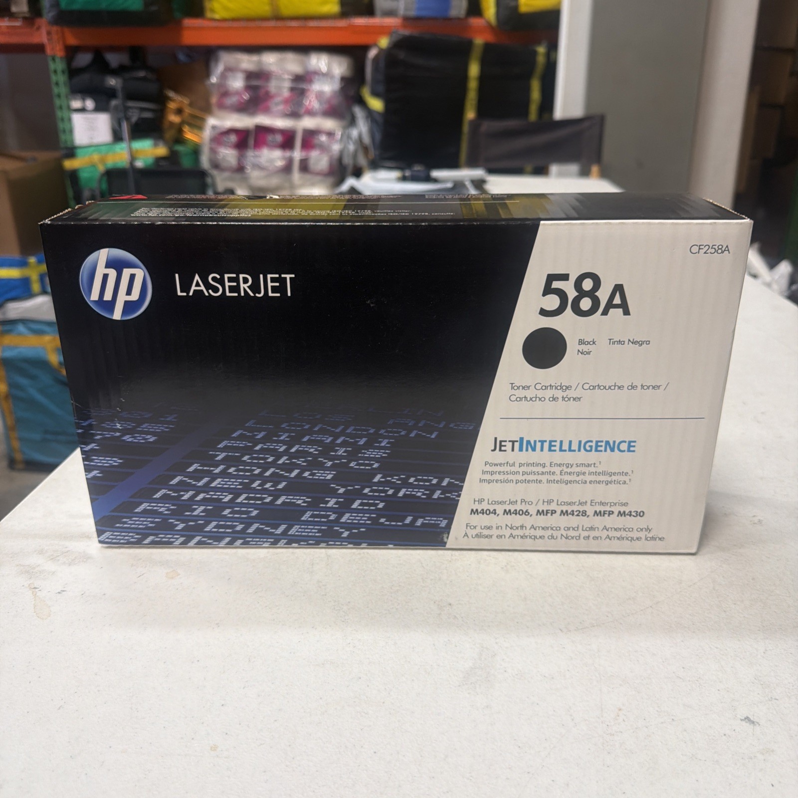 HP 58A LaserJet Black Toner Cartridge Damaged Box