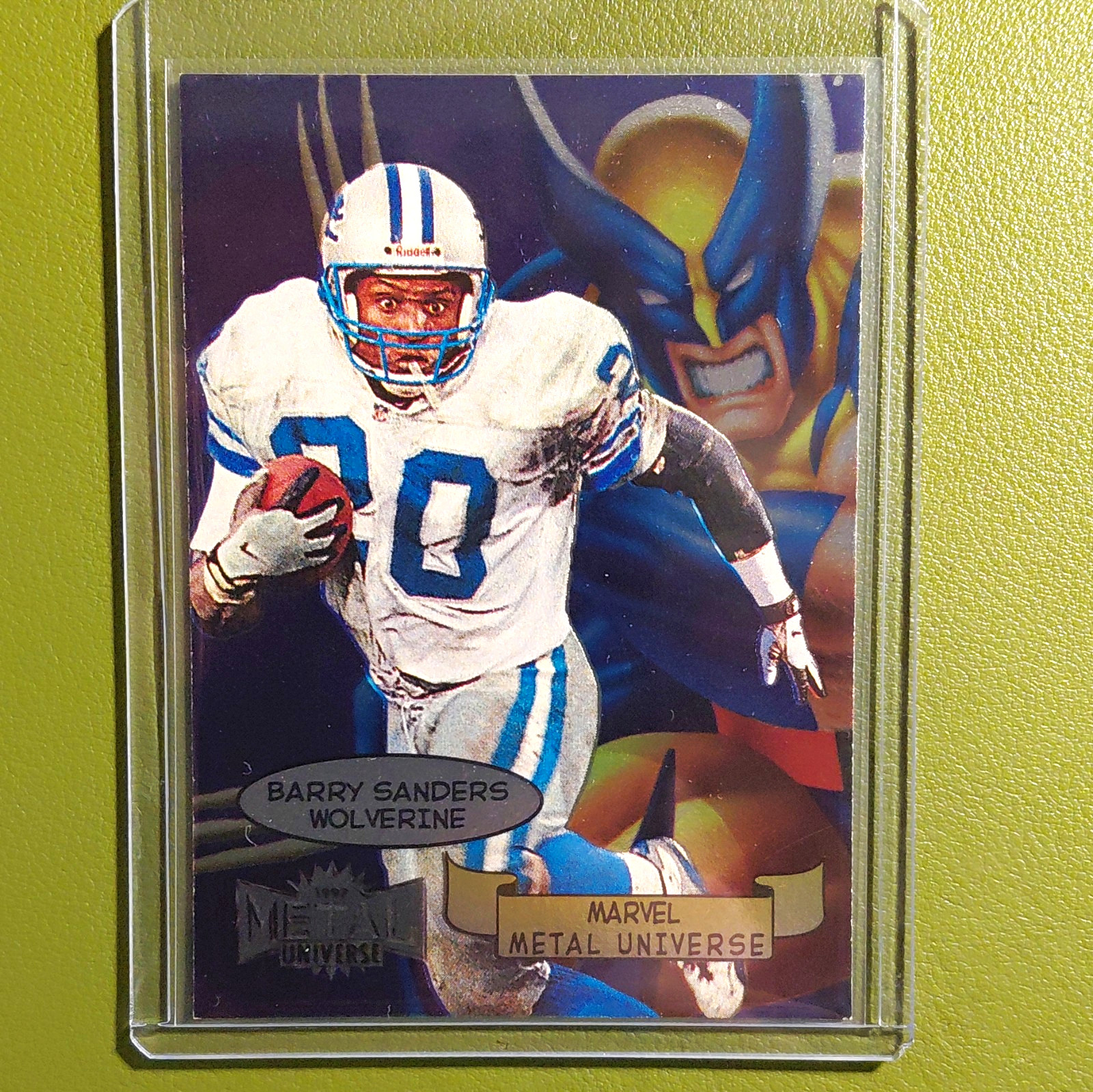 SkyBox 1997 Metal Universe Marvel Barry Sanders Wolverine Insert