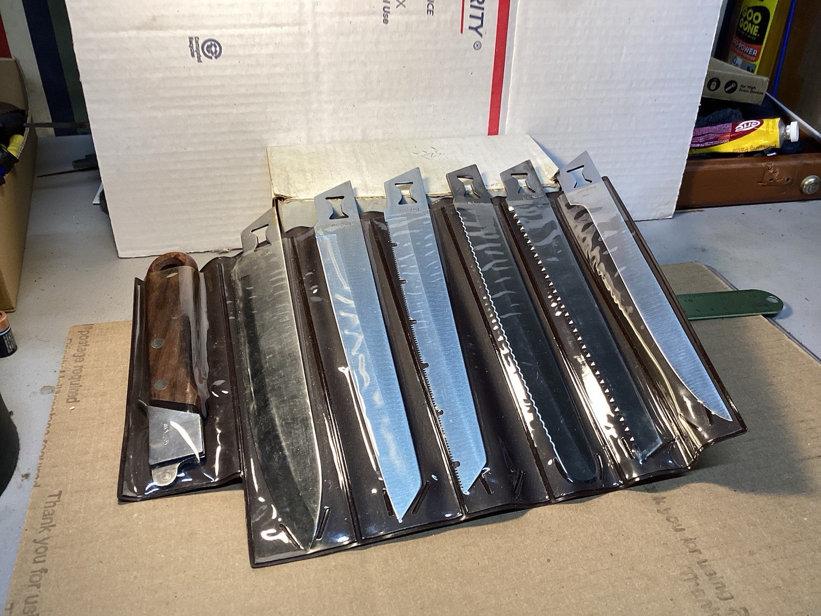 Vintage Kershaw Kai 1099 Seki Japan 6 Blade Trader Knife Set - EXCELLENT