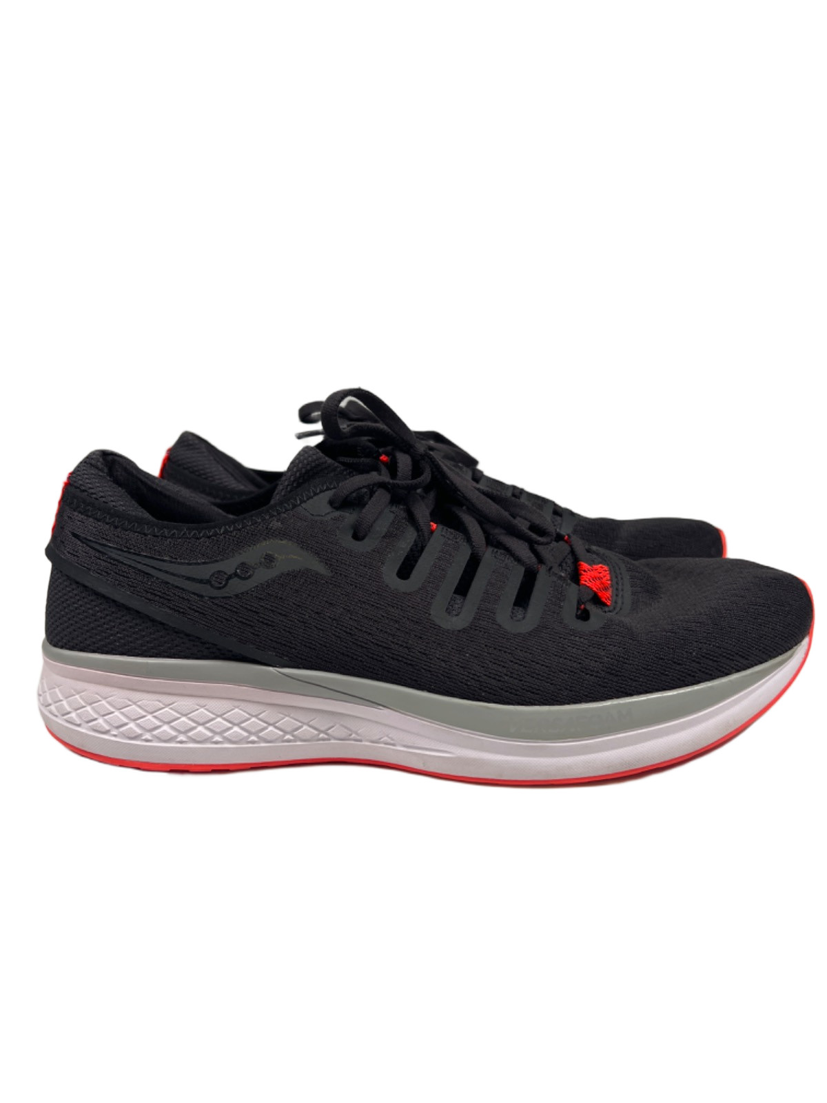 Saucony Men\'s Black Versafoam Extol Lace Up Athletic Running Shoes - 8.5