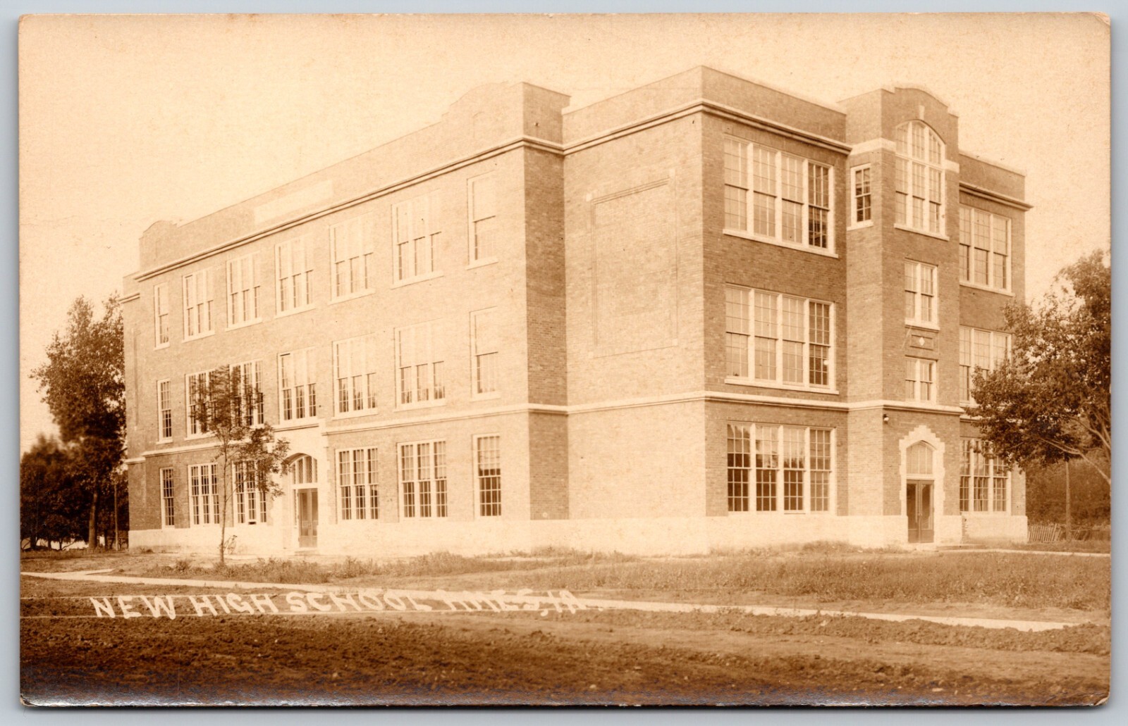c1910s RPPC Newly Built High School Building AMES Iowa IA RARE ANTIQUE Postcard c1910s RPPC Newly Built High School Building AMES Iowa IA RARE ANTIQUE Postcard
