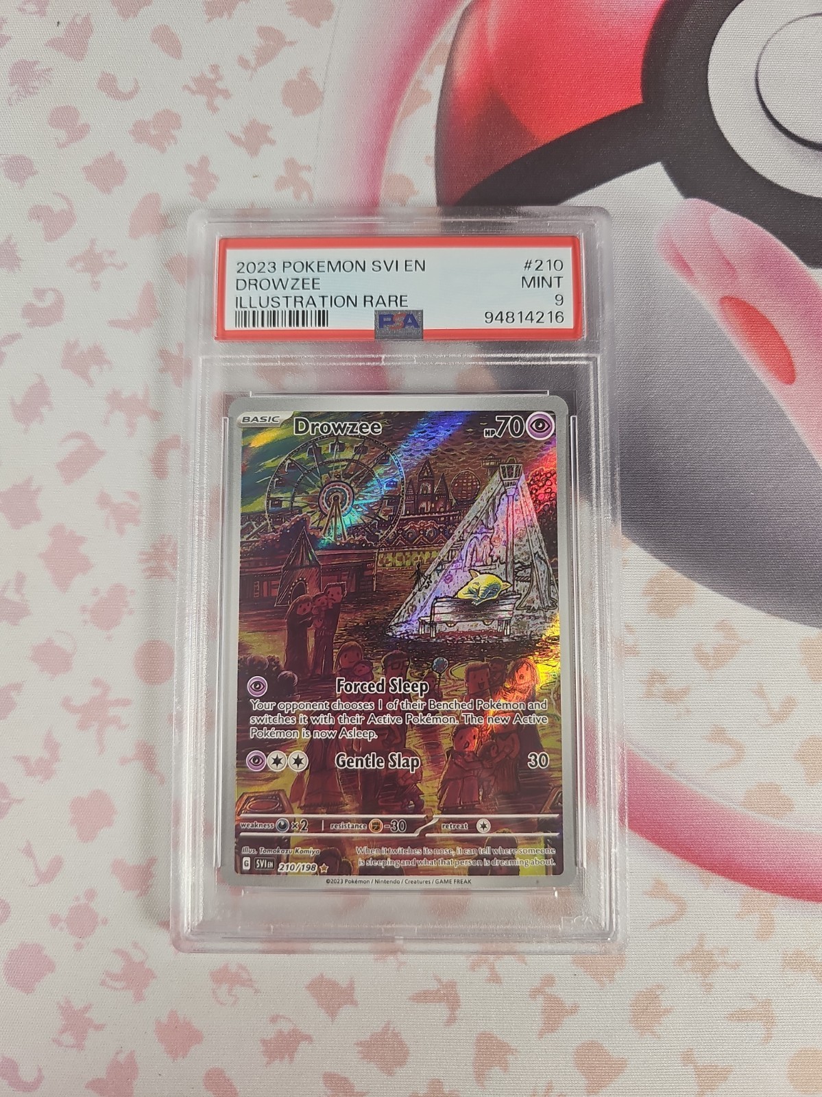 2023 Pokémon SVI EN Drowzee Illustration Rare PSA 9 210/198 2023 Pokémon SVI EN Drowzee Illustration Rare PSA 9 210/198