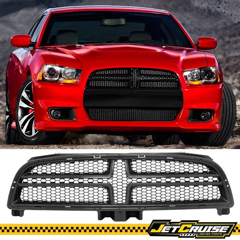 Fits 12-14 Dodge Charger SRT8 OE Style Front Bumper Upper Radiator Grille - ABS