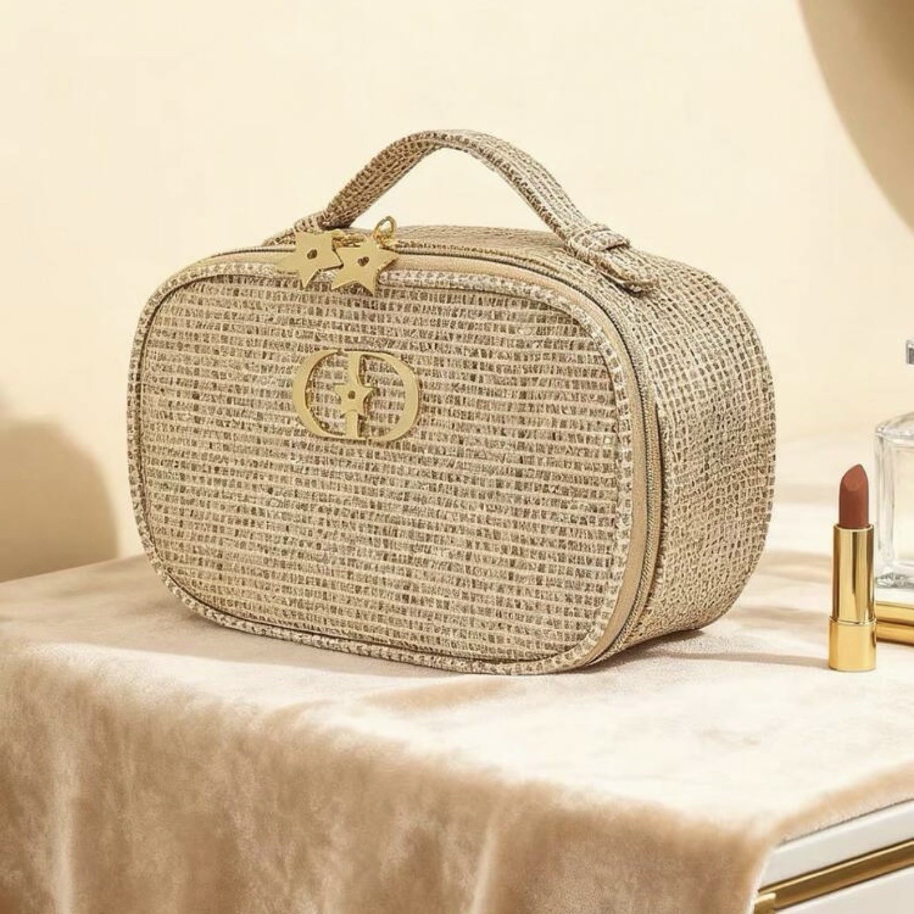 DIOR BEAUTY Gold Vanity Case Makeup Holiday 2026 Limited Edition Novelty GWP NIB
