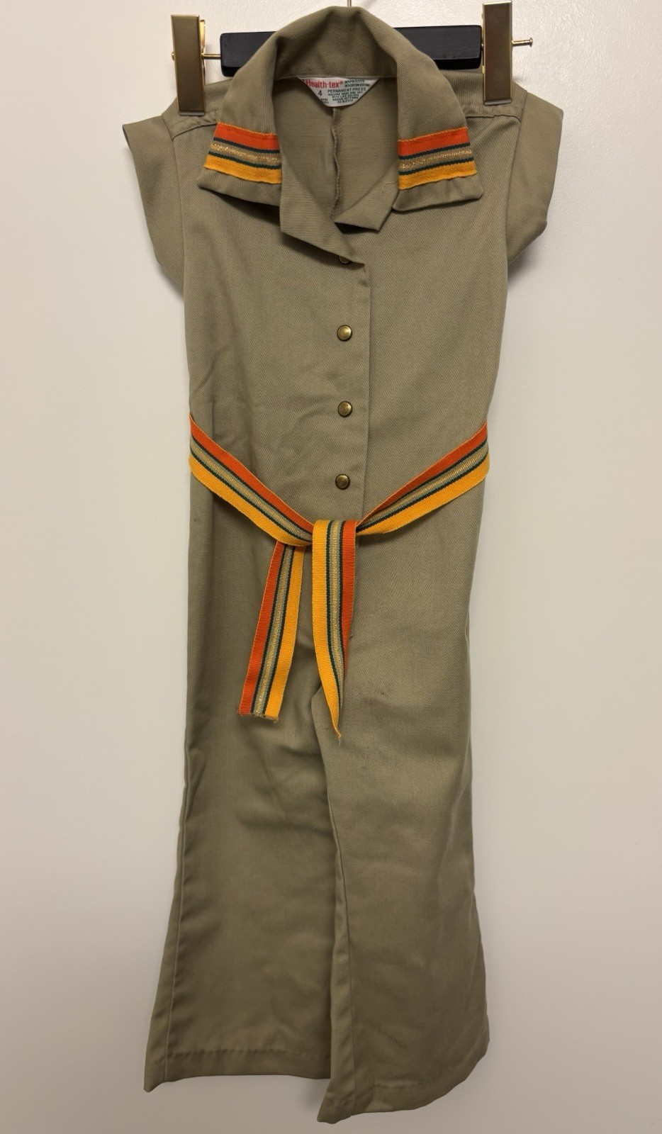 Health-Tex Vintage 70s Khaki Jumpsuit Kids 4