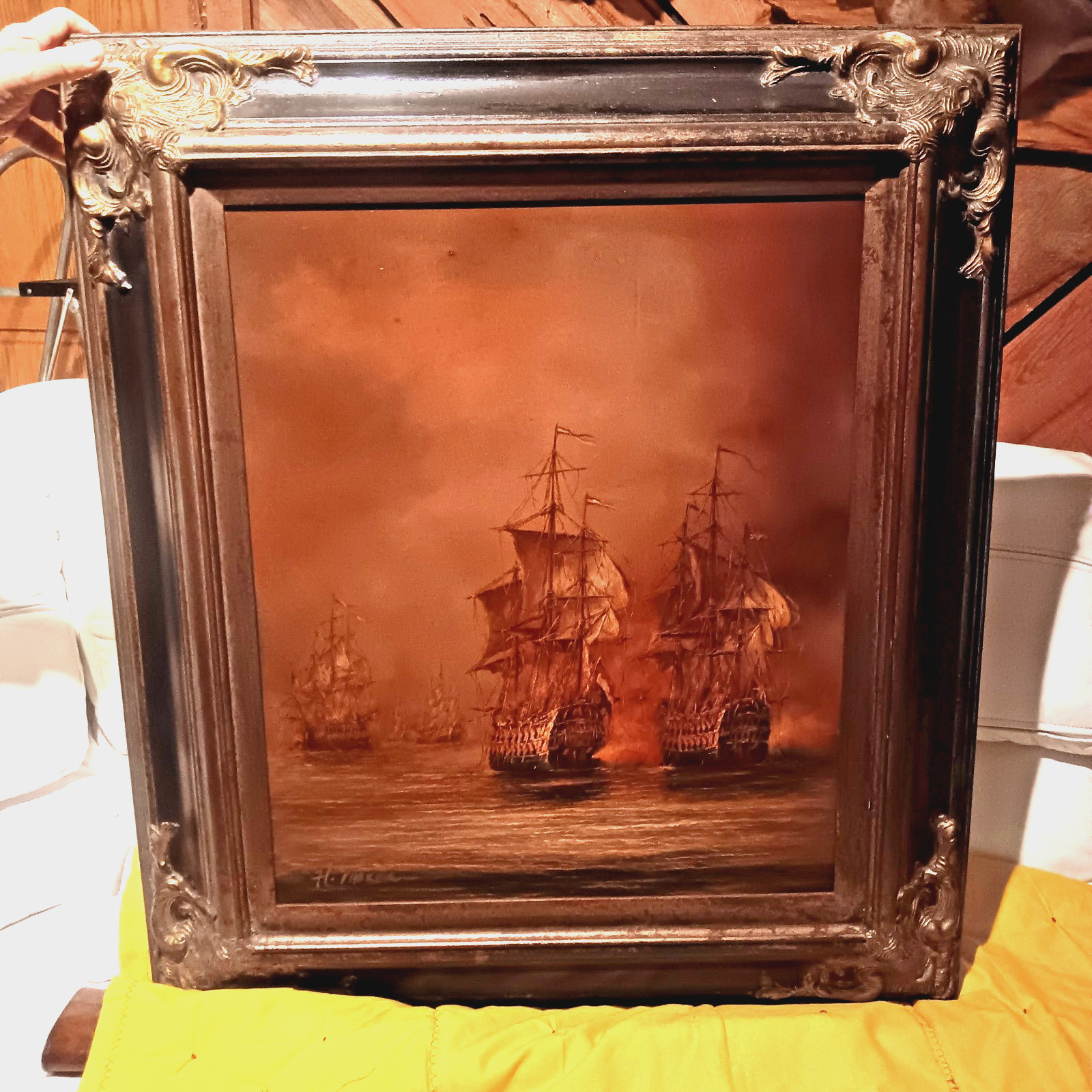 VINTAGE PIRATE PAINTING. REAL PAINTING