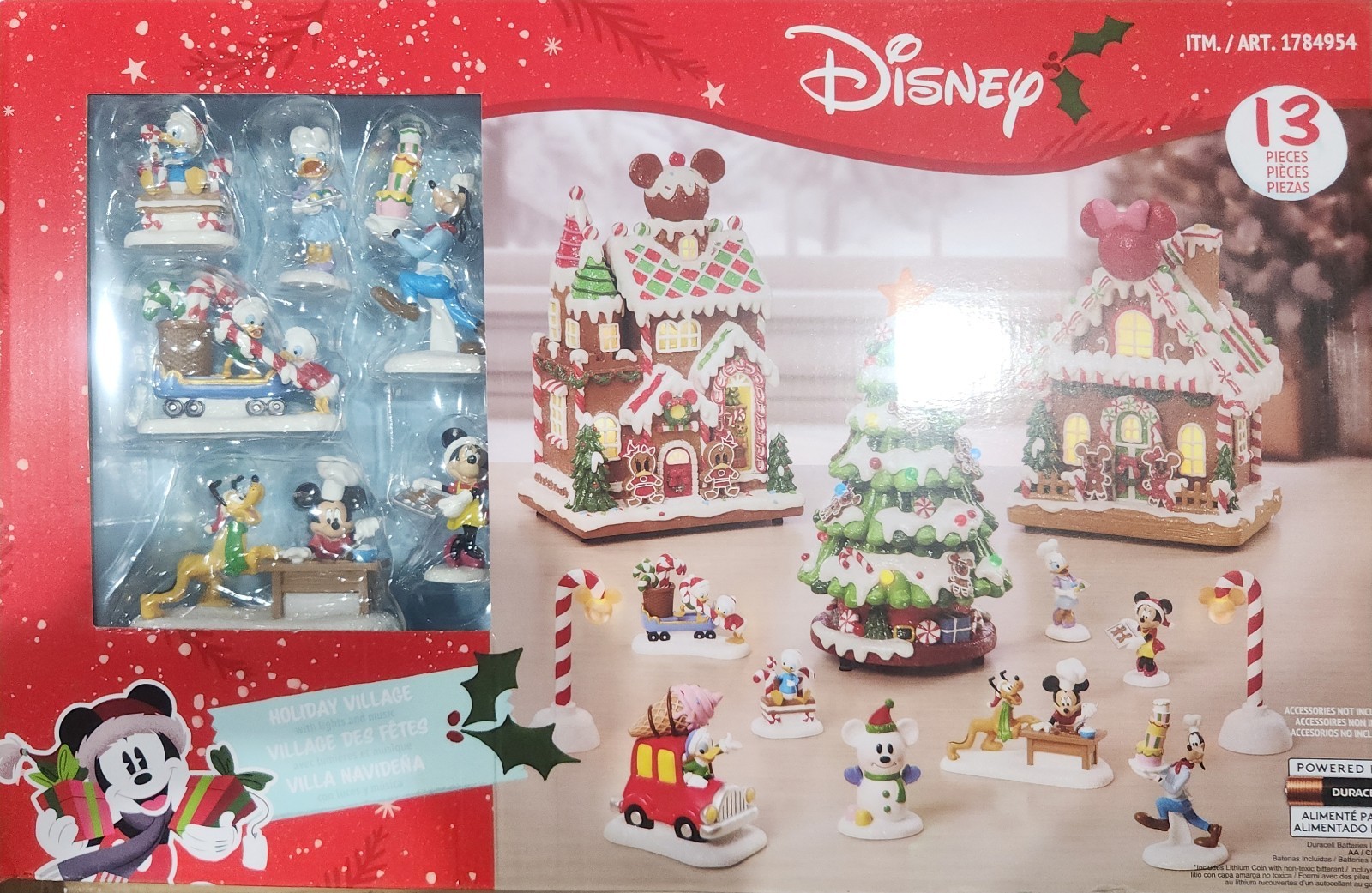 Disney Holiday Village 13 Piece Christmas Ornament Set with Lights and Sound Disney Holiday Village 13 Piece Christmas Ornament Set with Lights and Sound