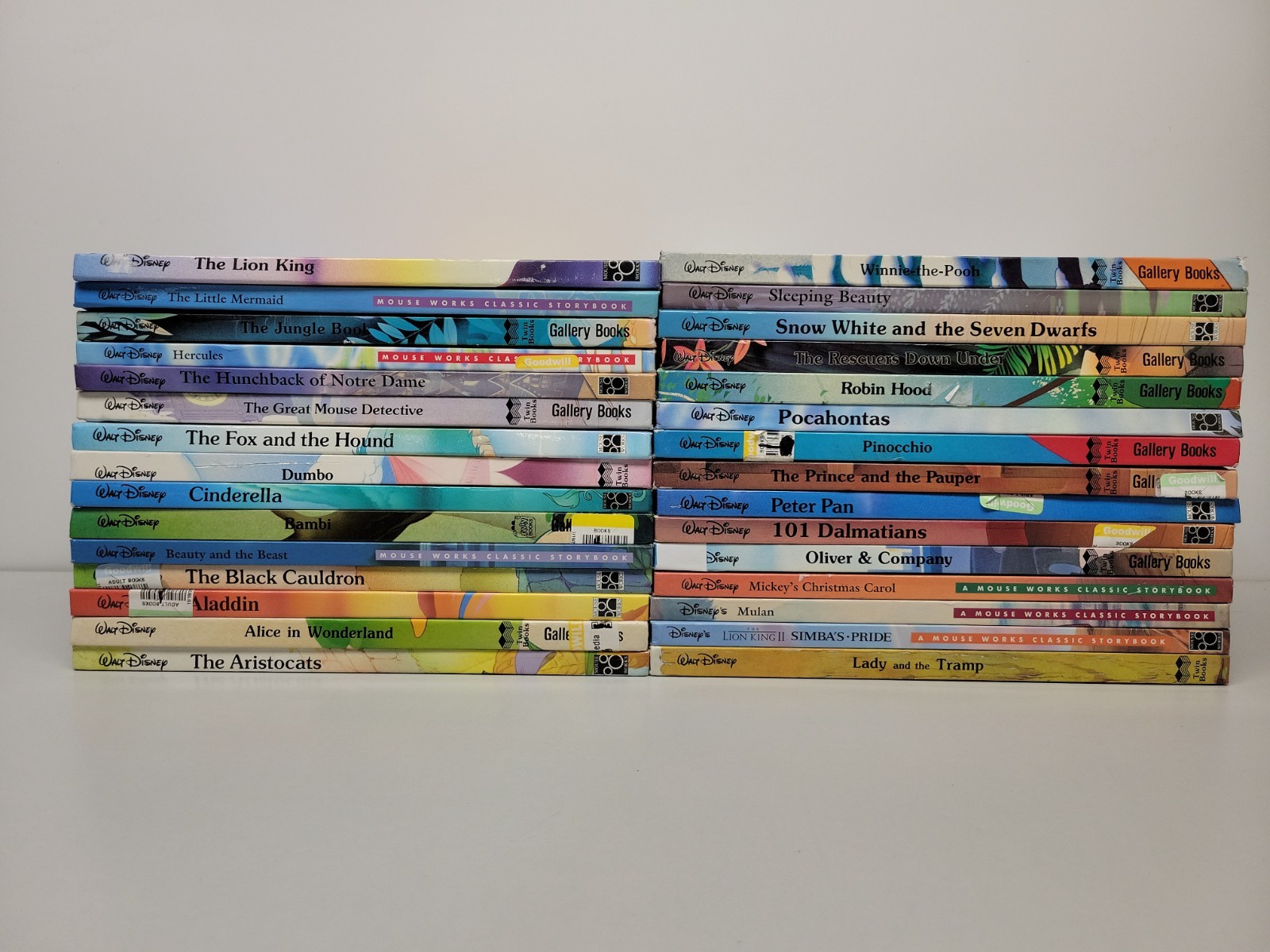 Lot of 30 Walt Disney Oversize Hardcover Books Gallery Twin Mouse Works Classic