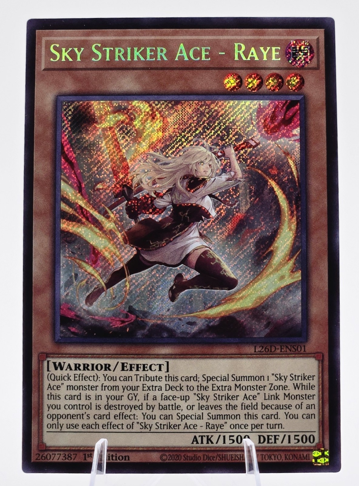 Sky Striker Ace-Raye L26D-ENS01 (SECRET RARE) 1st Edition - NM - Yu-Gi-Oh