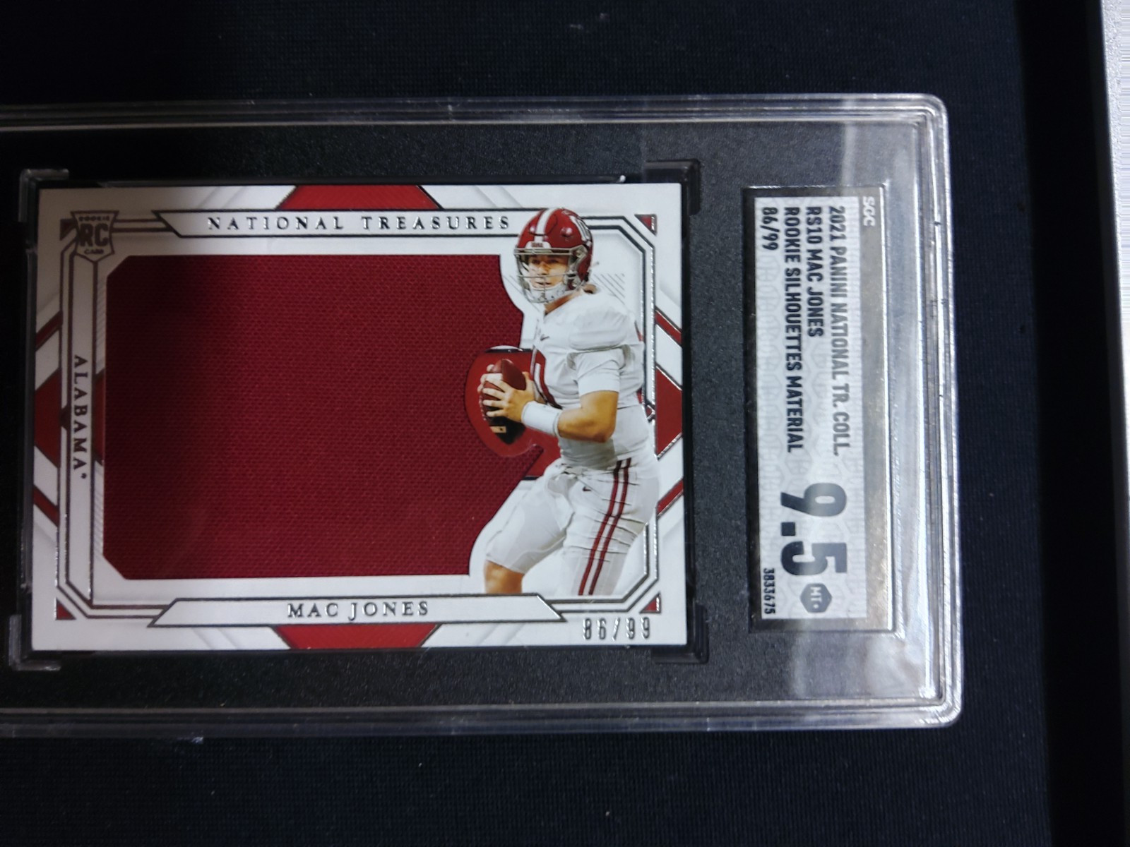 Panini 2021 National Treasures Coll. Mac Jones Rookie Silhouettes 86/99 SGC 9.5