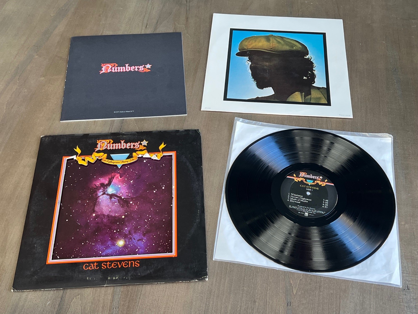 Cat Stevens Numbers Vinyl LP 1975 Stereo A&M Records SP 4555 EX w/Insert Booklet