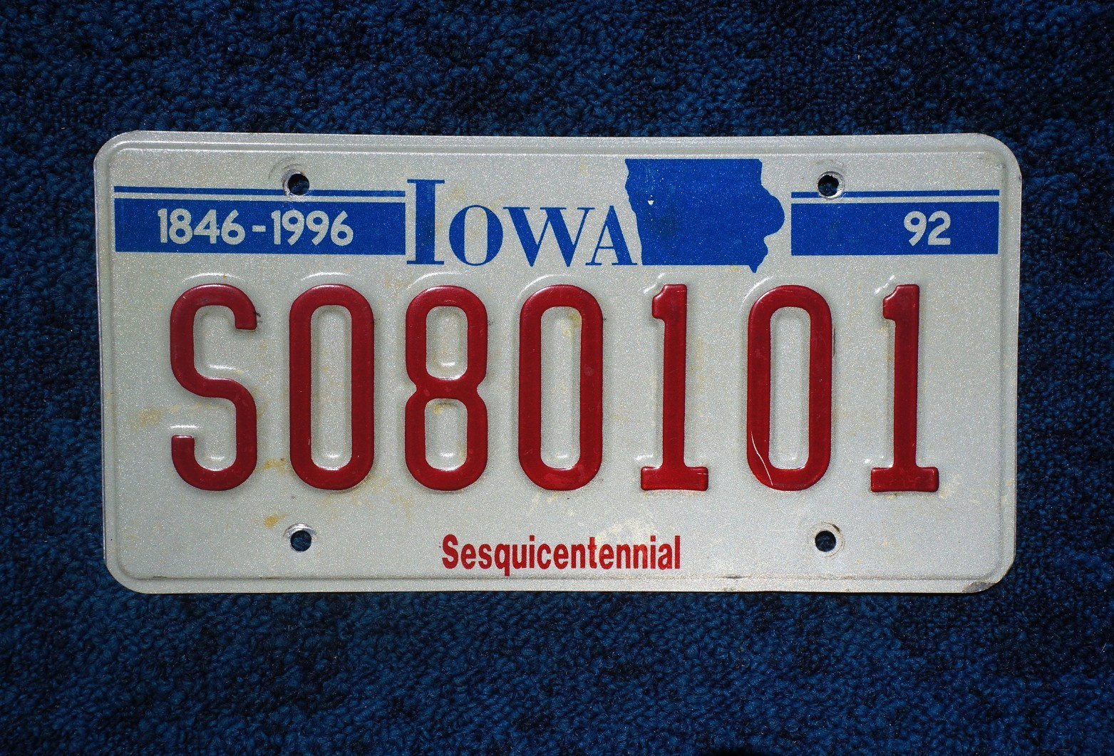 1992 Iowa Sesquicentennial License Plate 1992 Iowa Sesquicentennial License Plate