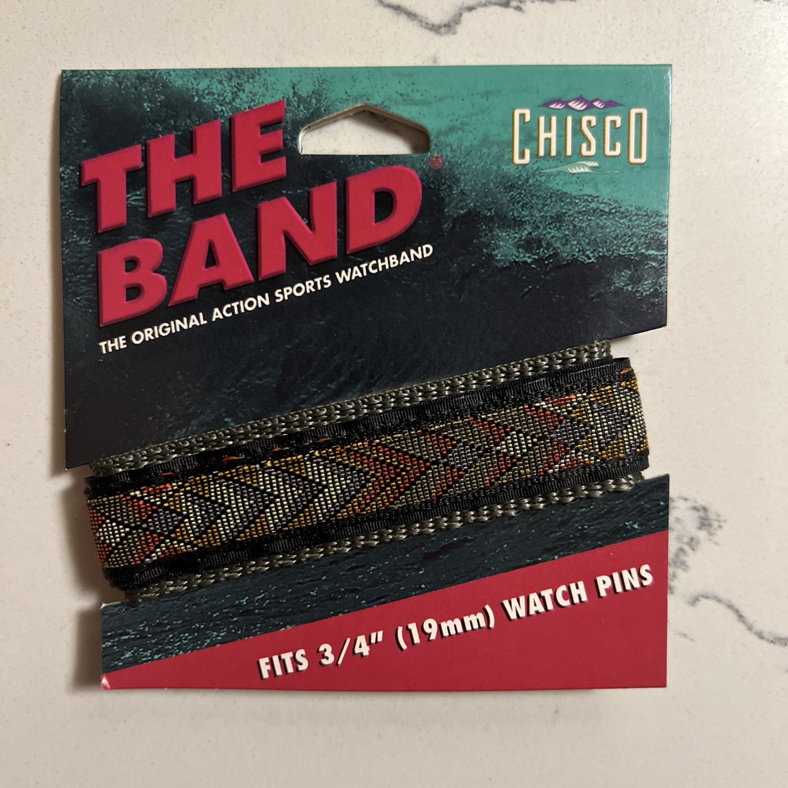 19 mm The Band Chisco Taos Nylon Sports Wrap Watch Band Vintage 90’s Y2K
