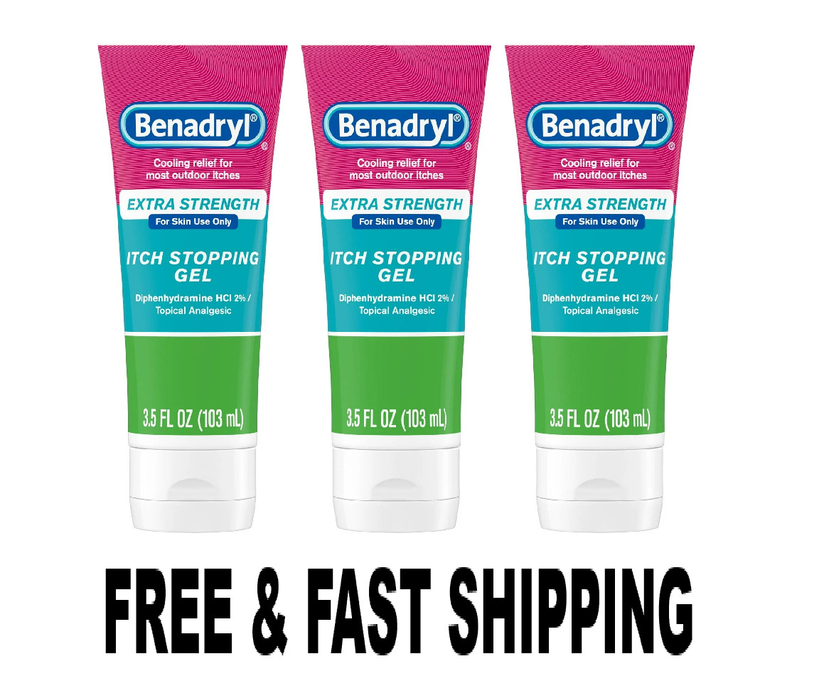 Benadryl Extra Strength Anti-Itch Topical Analgesic Gel, 3.5 fl. oz (3 pack)