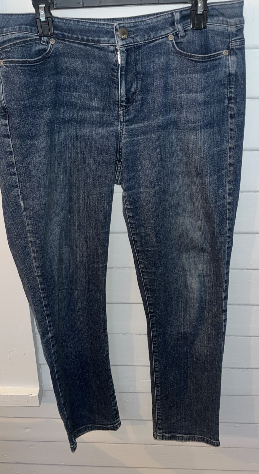 J Jill Jeans Womens Size 12 Denim Blue Slim Boyfriend Straight Leg J Jill Jeans Womens Size 12 Denim Blue Slim Boyfriend Straight Leg