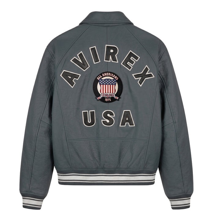 Men\'s New Avirex Bomber Jacket Handmade Leather American Military Flight Style