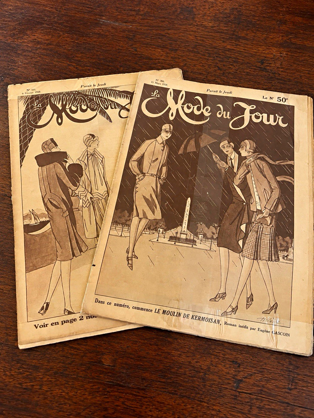 French Illustrated Fashion Magazine ephemera junk journal supplies 