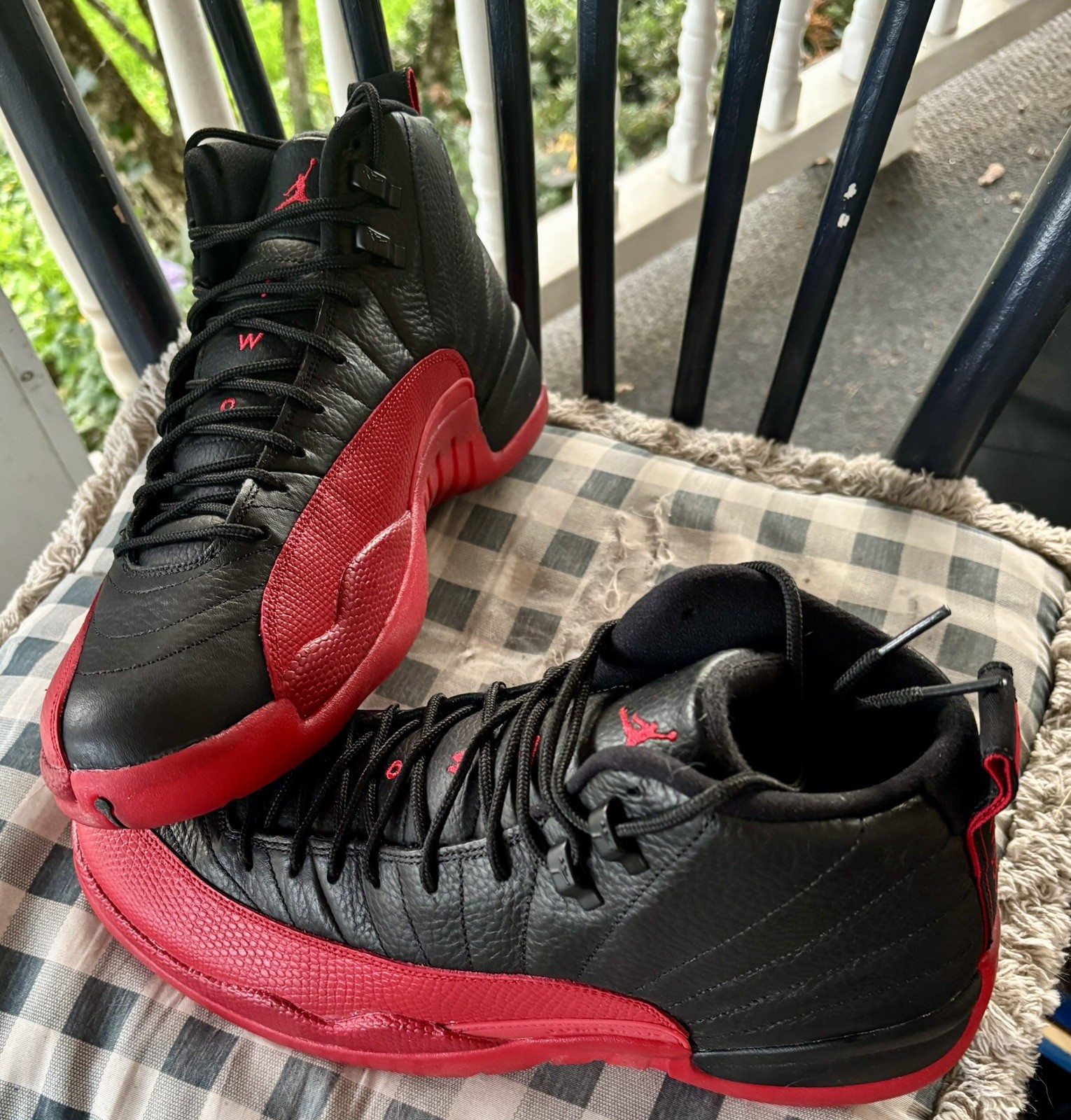 NIB 2016 Nike Air Jordan 12 Retro Flu Game Size 12 Men OG Black/Red NIB 2016 Nike Air Jordan 12 Retro Flu Game Size 12 Men OG Black/Red