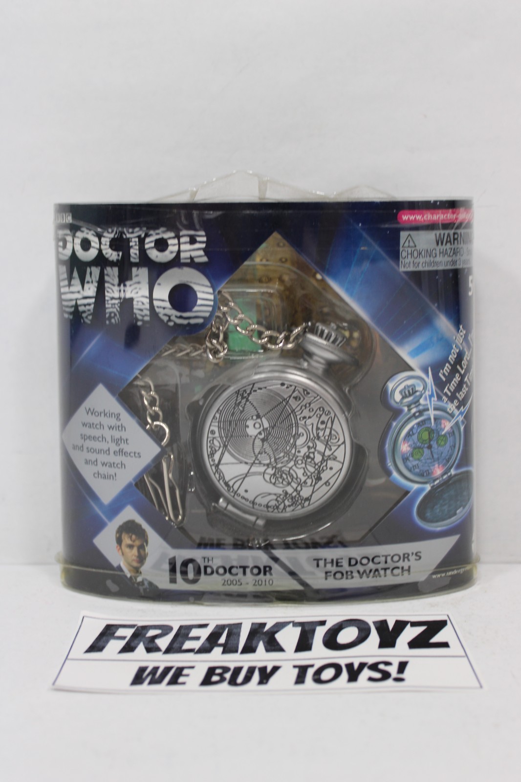 Underground Toys Doctor Who 10th Dr. Fob Watch, Open Box Missing Packaging Top