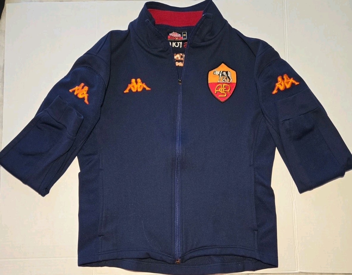 Vintage Authentic 2000-01 Roma Kappa Track Soccer Jacket. Size M. Vintage Authentic 2000-01 Roma Kappa Track Soccer Jacket. Size M.