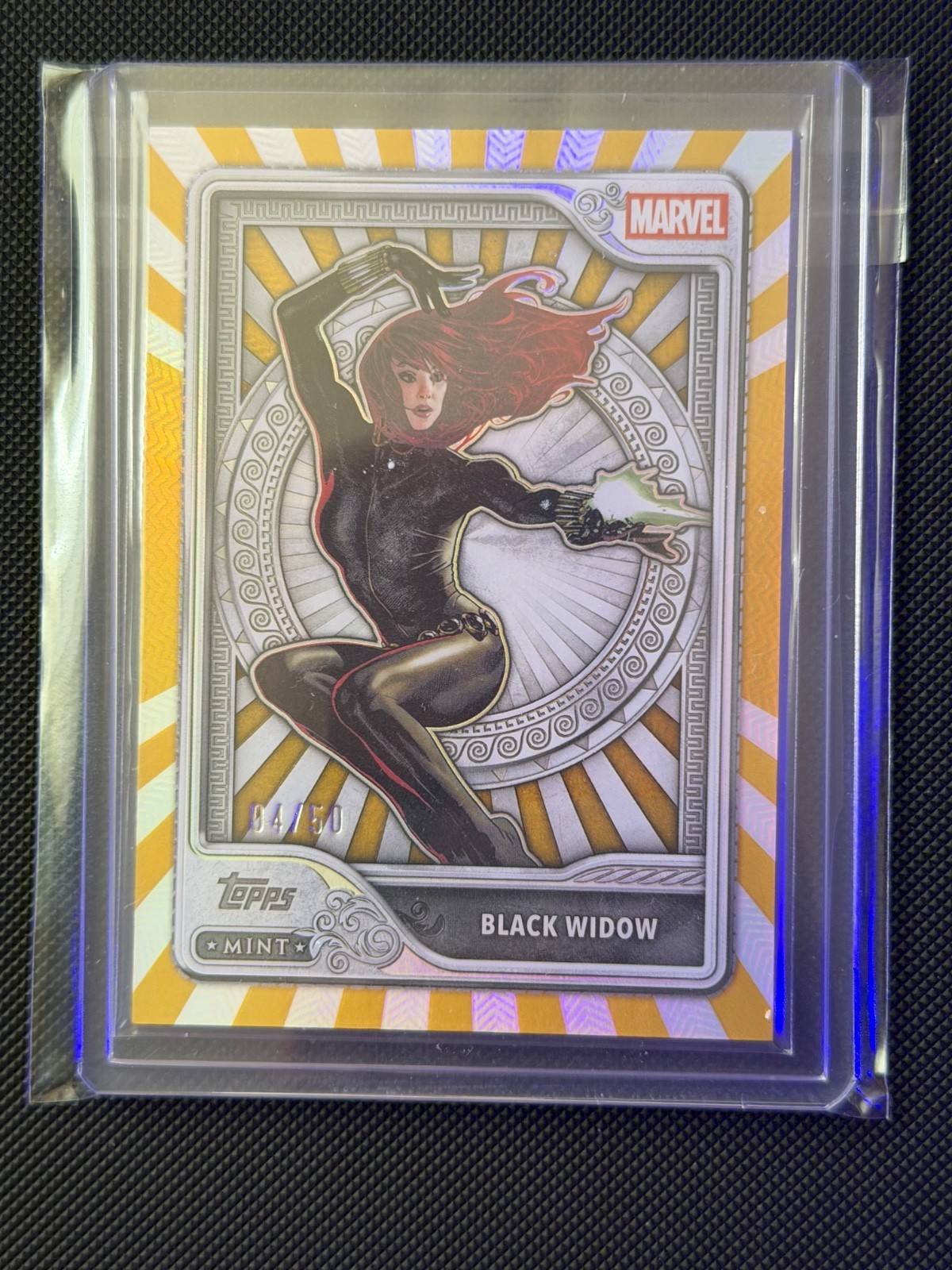2026 TOPPS MINT MARVEL BLACK WIDOW SILVER BASE GOLD FOIL /50 2026 TOPPS MINT MARVEL BLACK WIDOW SILVER BASE GOLD FOIL /50