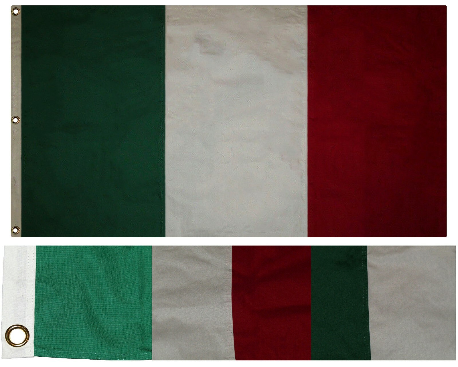3x5 Embroidered Sewn Italy Italian Country 100% Cotton Flag 3\'x5\' Grommets