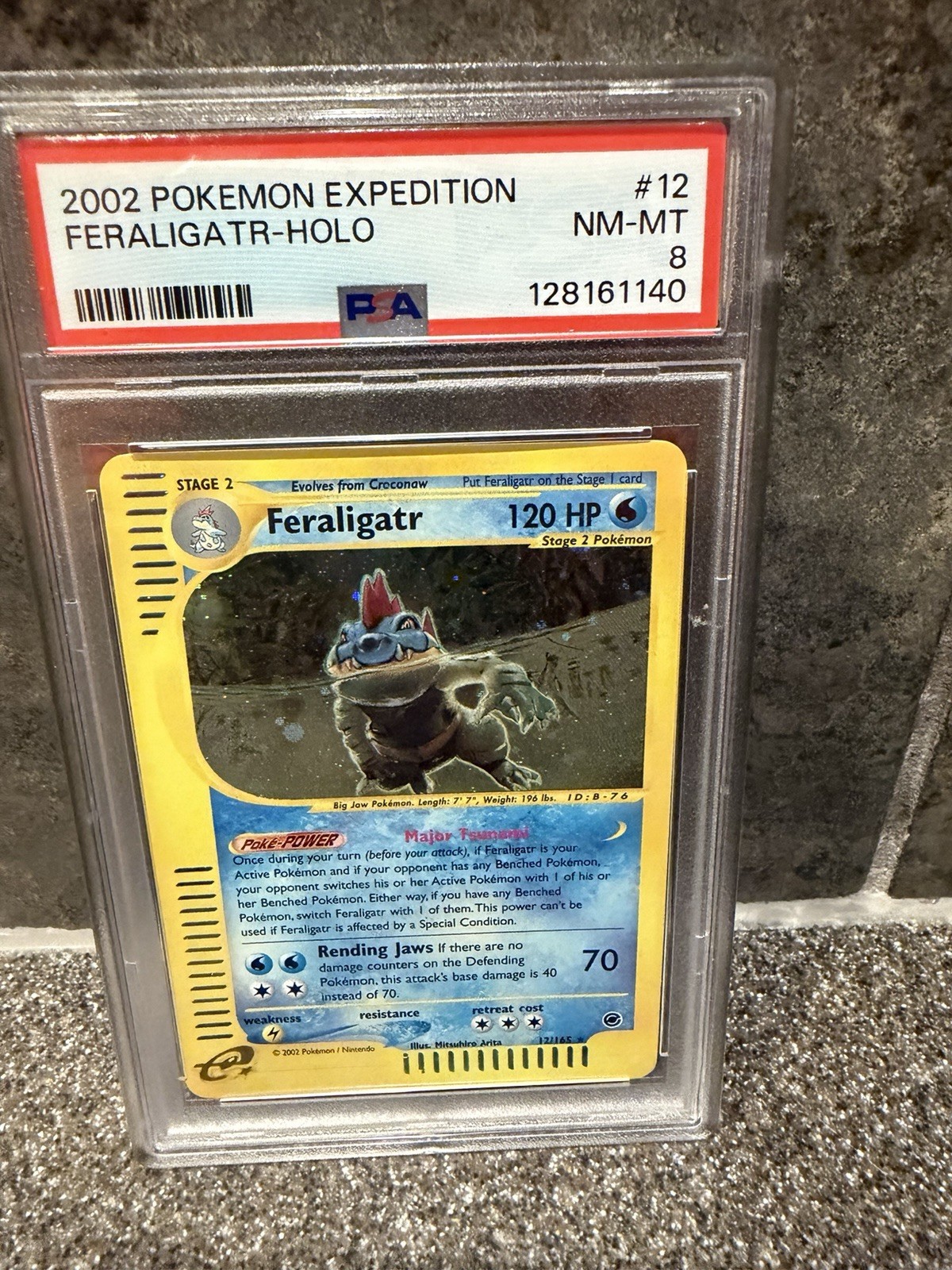Feraligatr 12/165 2002 Expedition Base Set Holo Rare PSA 8 Graded