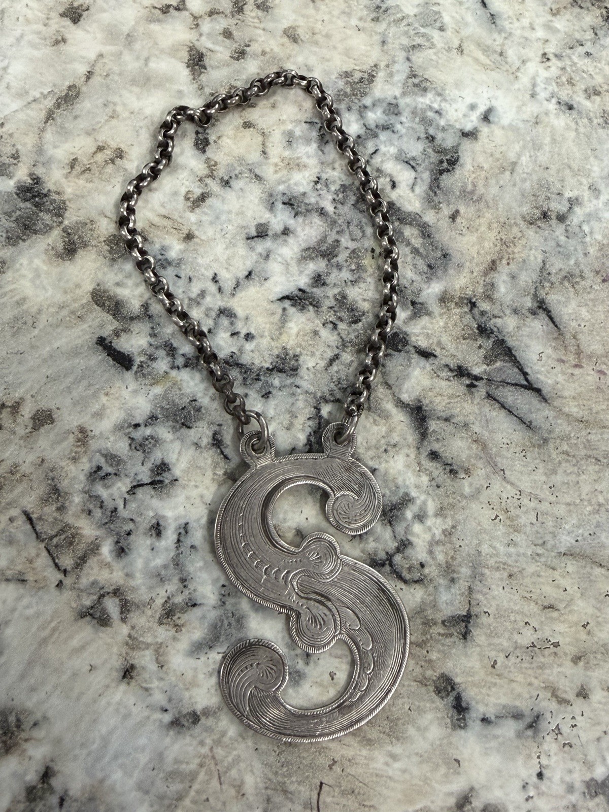 ANTIQUE c1820 Sterling Silver Untraced TJR Perth Decanter Label