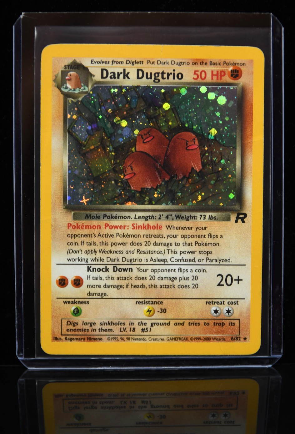 Pokémon TCG Rocket Dark Dugtrio 6/82 Holo Rare Pokémon TCG Rocket Dark Dugtrio 6/82 Holo Rare