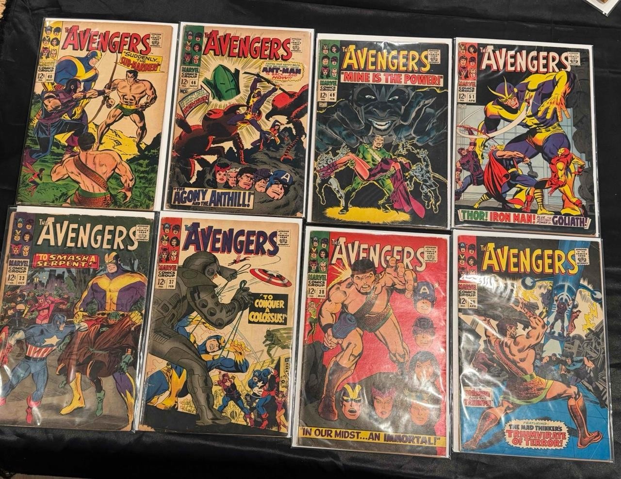 Avengers #33 37 38 39 40 46 49 51 Marvel Silver Age Lot Whirlwind Namor Hercules