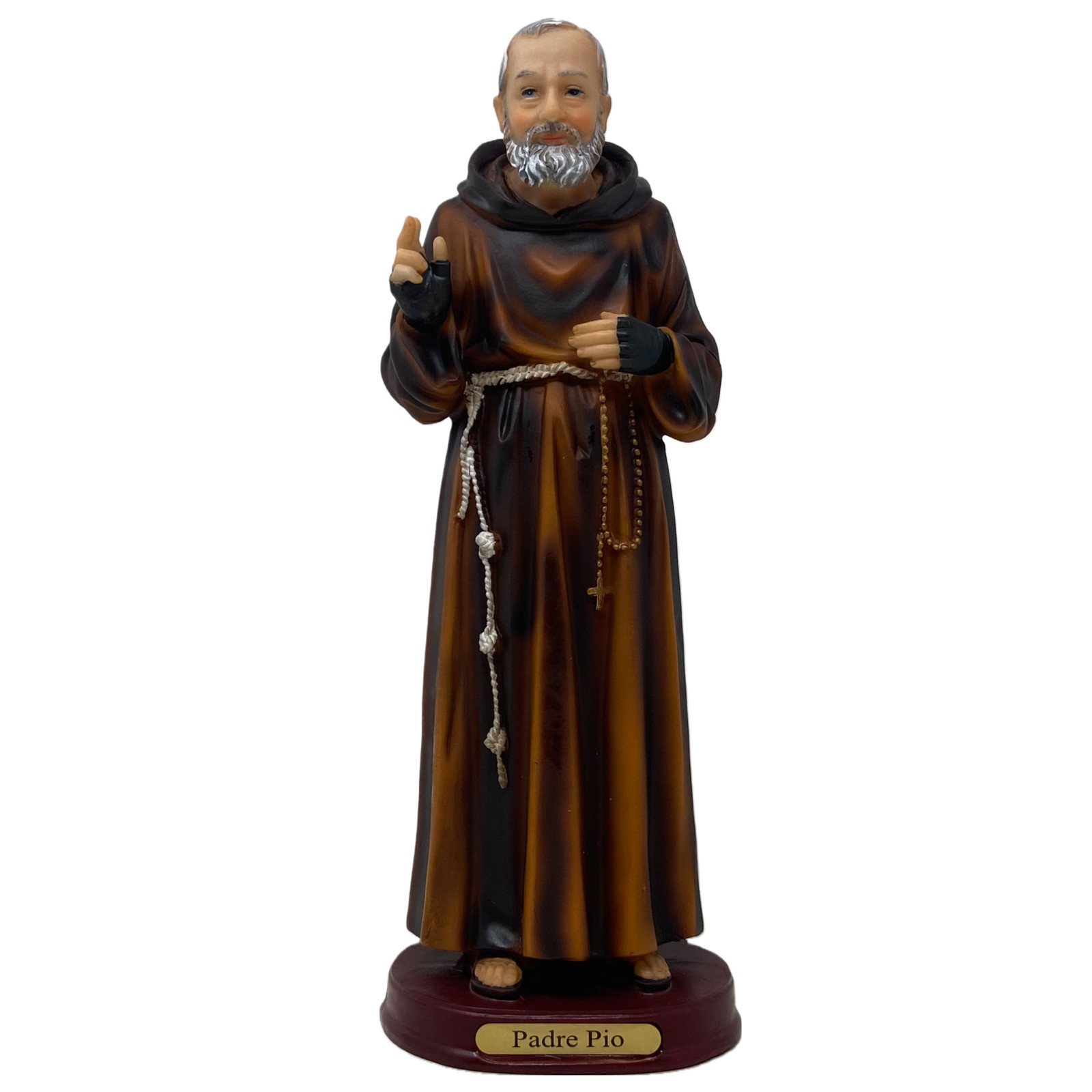 Padre Pio 12 Inch Resin Statue Imagen Finely Made Detailed 4656