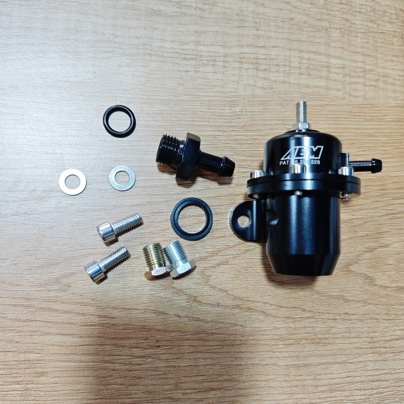 AEM 25-300BK FPR Fuel Pressure Regulator Fit for Civic Integra Del Sol B16A 18C