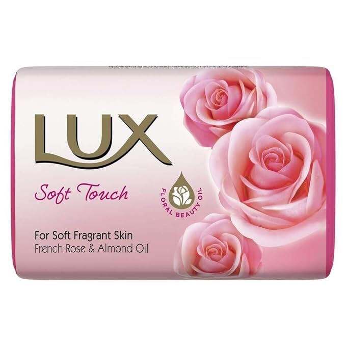 LUX Soft Touch Bar Soap French Rose & Almond Oil (3 Pack), 3 x 80g