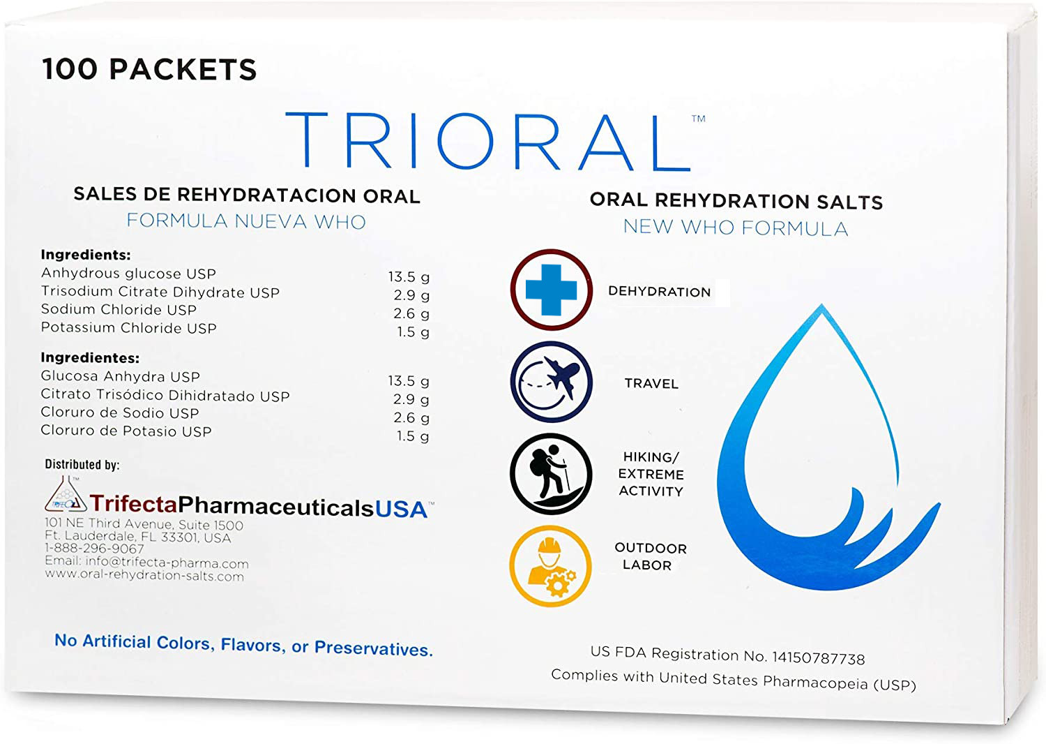 TRIORAL Oral Rehydration Salts - 100 packs