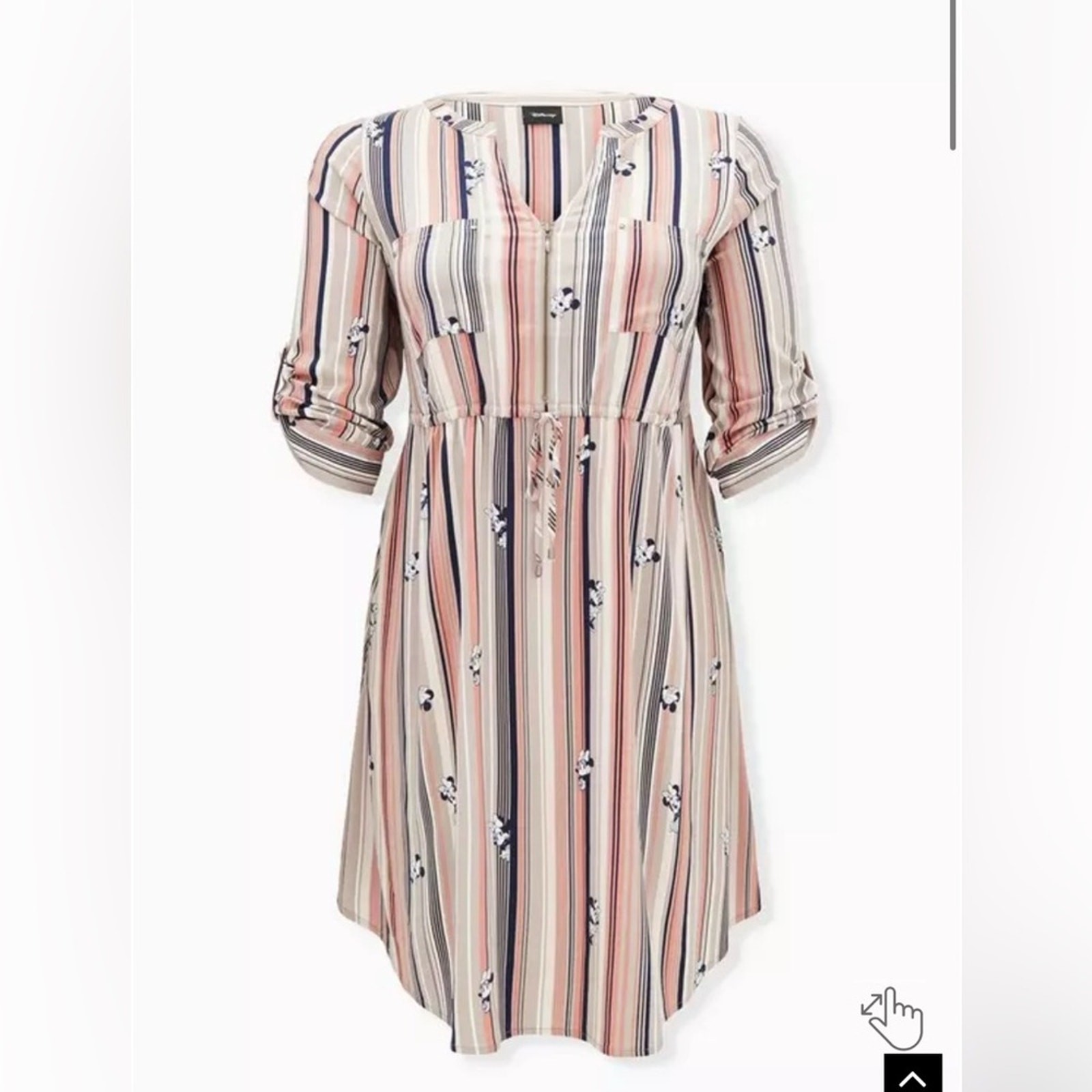 Torrid striped challis Minnie Mouse dress