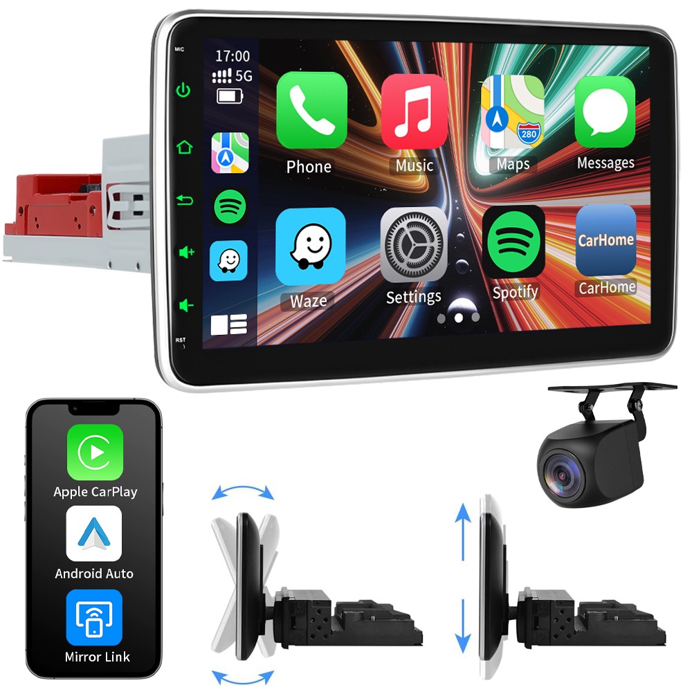 Single 1 DIN Rotatable Screen 10\