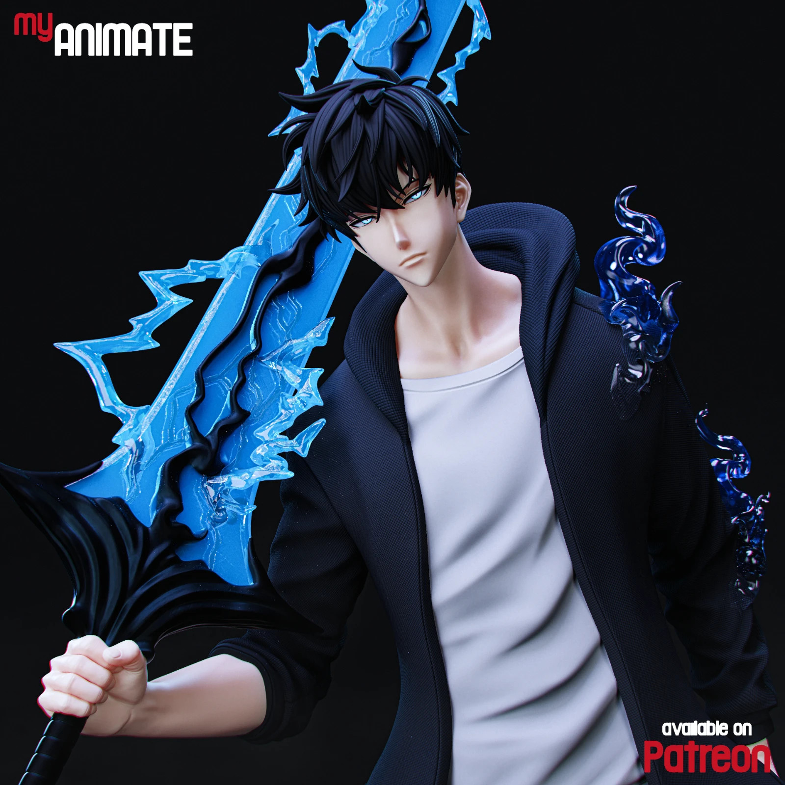 1:6 Sung Jinwoo Solo Leveling Fan Art UNPAINTED High Quality Garage Kit
